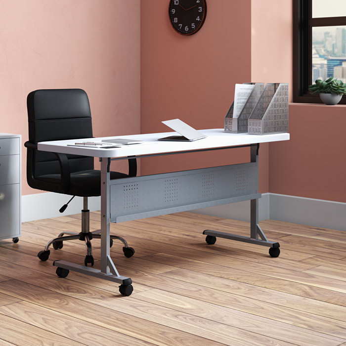 National Public Seating Flipper Training Table with Caster Wheels